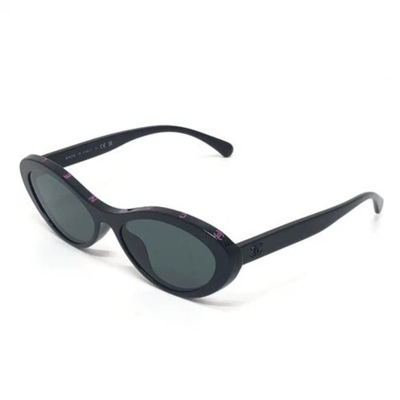 CHANEL 5416-A CC Mark Eyewear Oval Shape sunglasses Plastic Black Unused main image 12